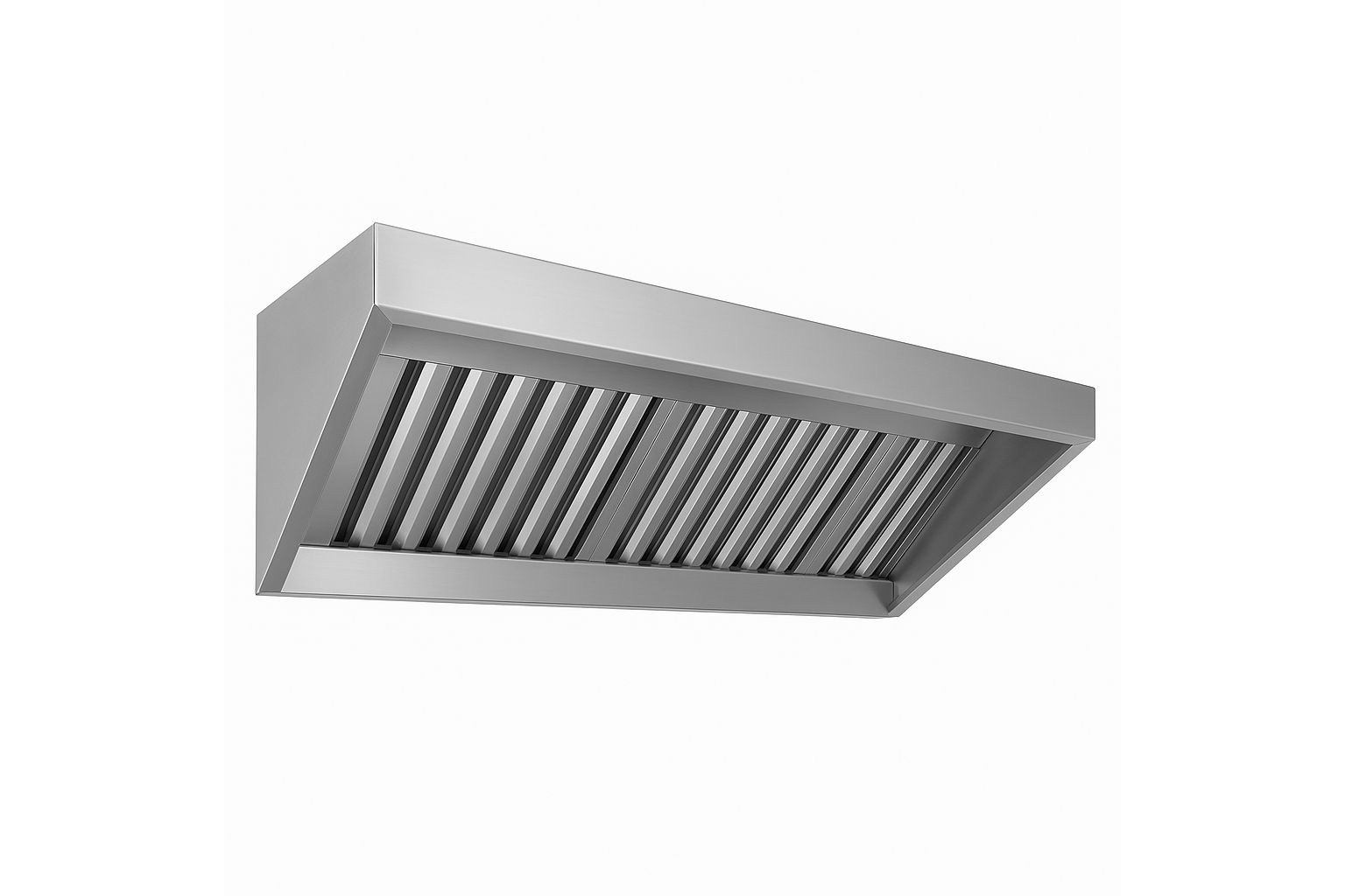 Coifa industrial em inox para cozinhas centrais e cozinhas de coletividade